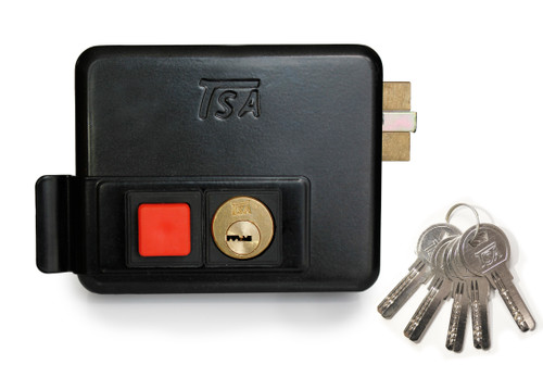 قفل برقی تکسا TSA مدل 7074 کلید کامپیوتری — مناسب درب حیاط و نفررو